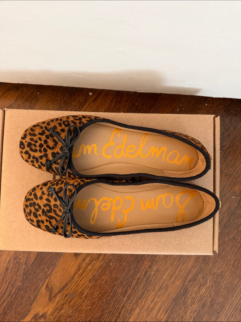 Sam Edelman Leopard Print Ballet Flats in Brown and Black